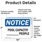 Signmission Pool Capacity _ People, 10 in W x Rectangle, Vinyl Decal OS-2PACK-NS-D-710-L-17675 - alternate 6